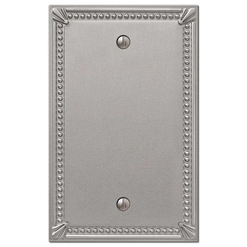 Imperial Bead Brushed Nickel 1 Blank - Wallplatesonline.com