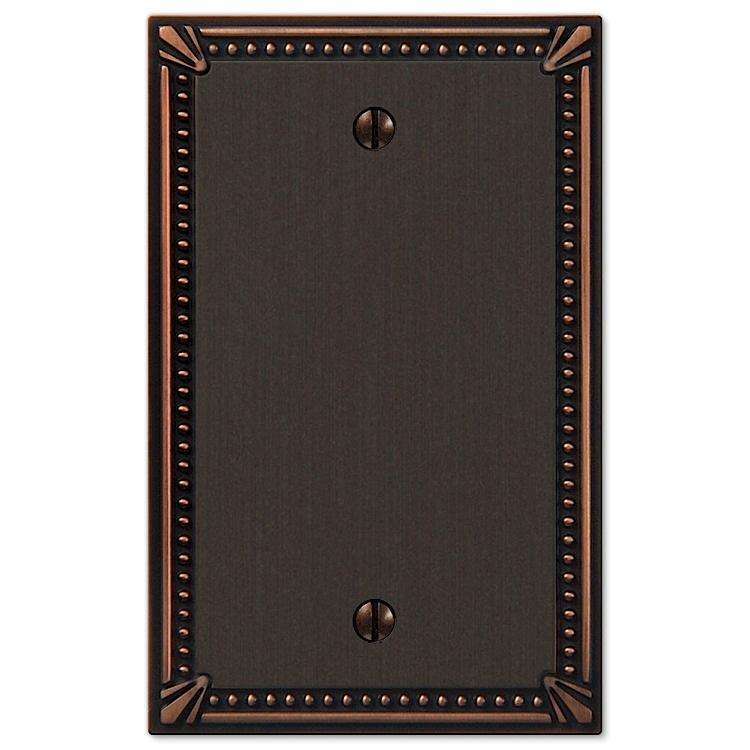 Imperial Bead Aged Bronze 1 Blank - Wallplatesonline.com