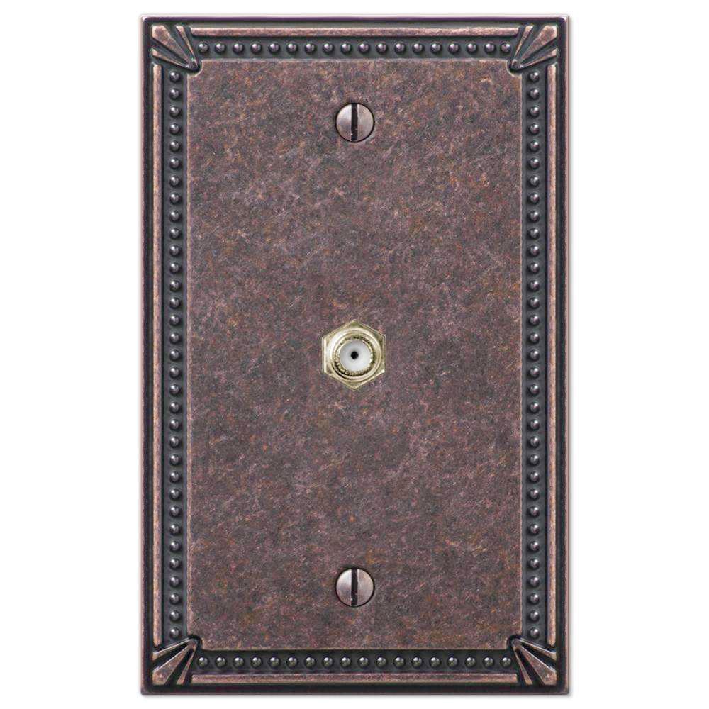 Imperial Bead Tumbled Aged Bronze 1 Cable TV with Hardware