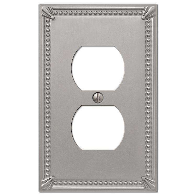 Imperial Bead Brushed Nickel 1 Duplex Outlet