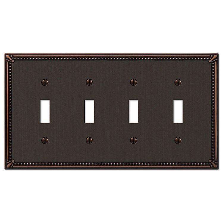 Imperial Bead Aged Bronze 4 Toggle - Wallplatesonline.com