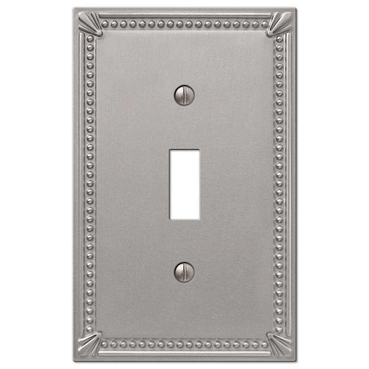 Imperial Bead Brushed Nickel Cover Plates