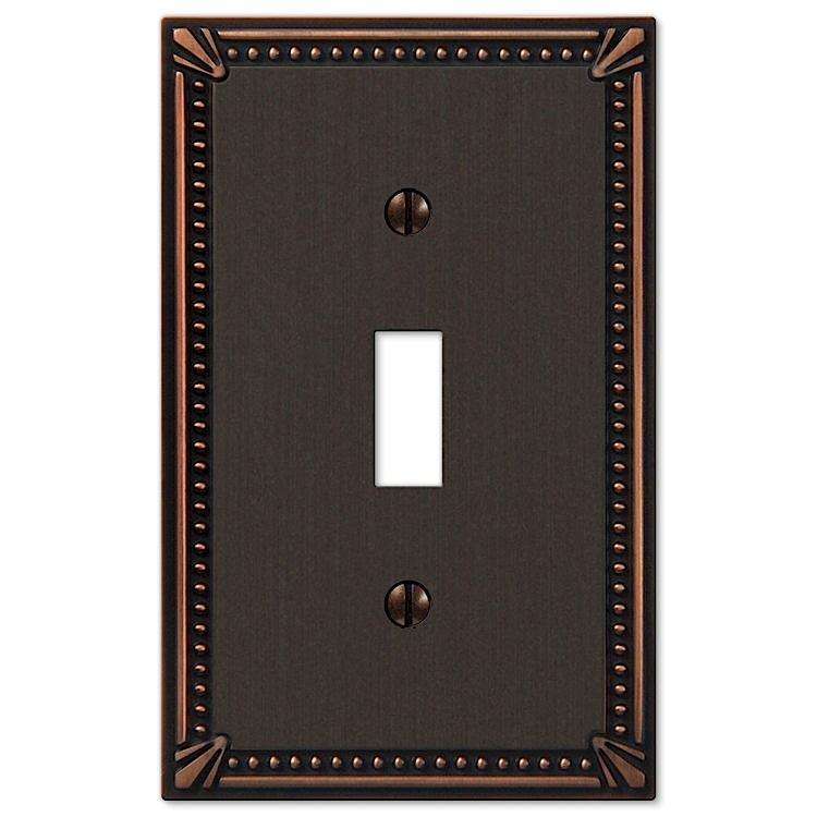 Imperial Bead Aged Bronze Cover Plates - Wallplatesonline.com