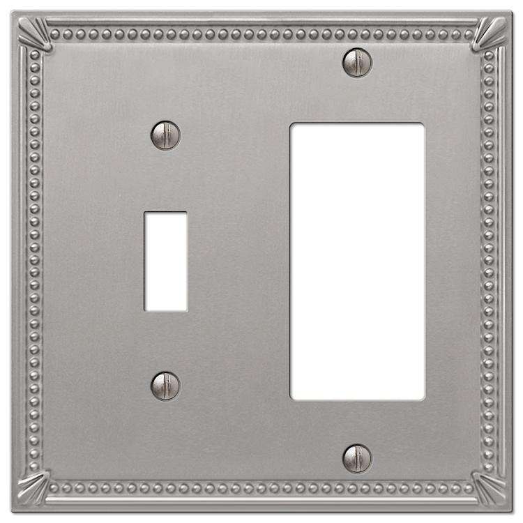 Imperial Bead Brushed Nickel Toggle / 1 Rocker (GFI)