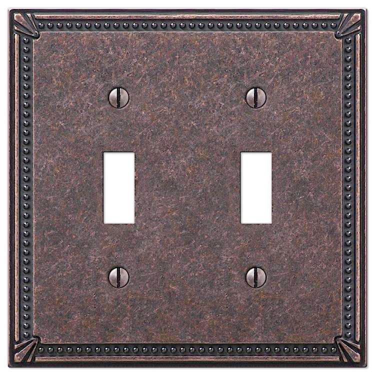Imperial Bead Tumbled Aged Bronze Double Toggle