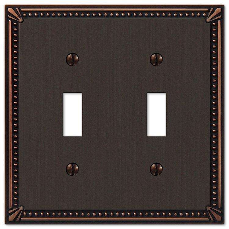 Imperial Bead Aged Bronze Double Toggle - Wallplatesonline.com