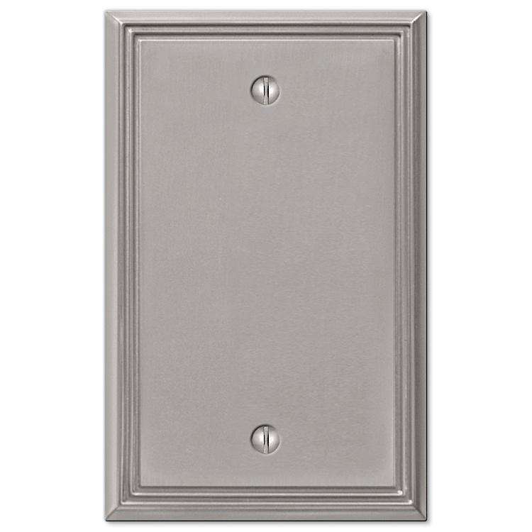 Metro Line Brushed Nickel 1 Blank - Wallplatesonline.com