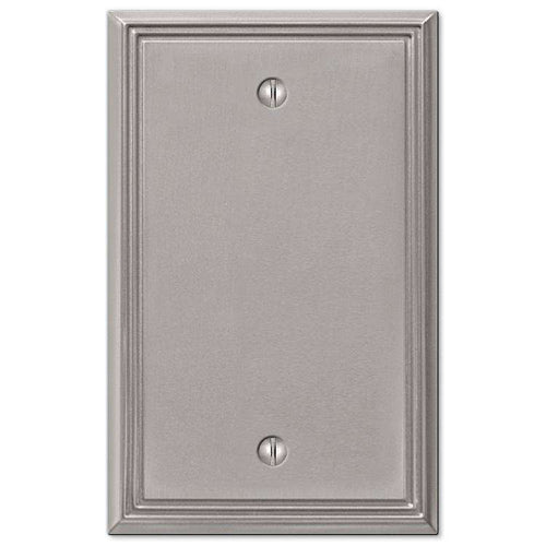 Metro Line Brushed Nickel 1 Blank - Wallplatesonline.com