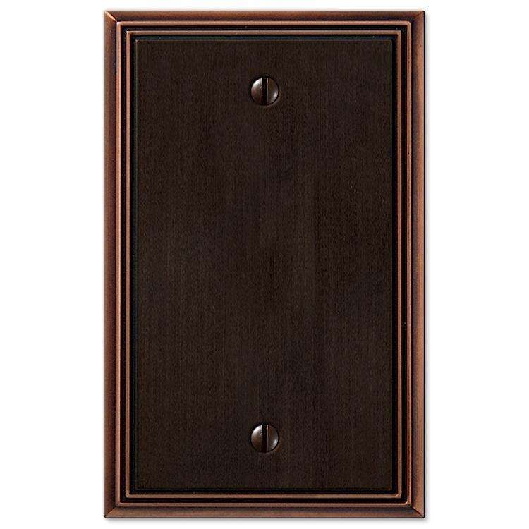 Metro Line Aged Bronze 1 Blank - Wallplatesonline.com