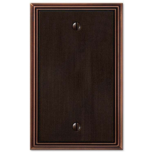 Metro Line Aged Bronze 1 Blank - Wallplatesonline.com