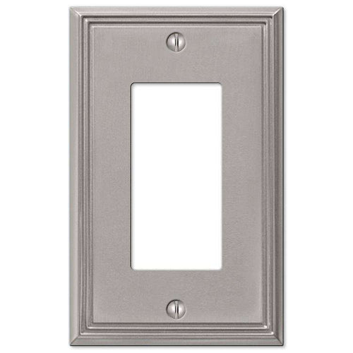 Metro Line Brushed Nickel 1 Rocker (GFI) - Wallplatesonline.com