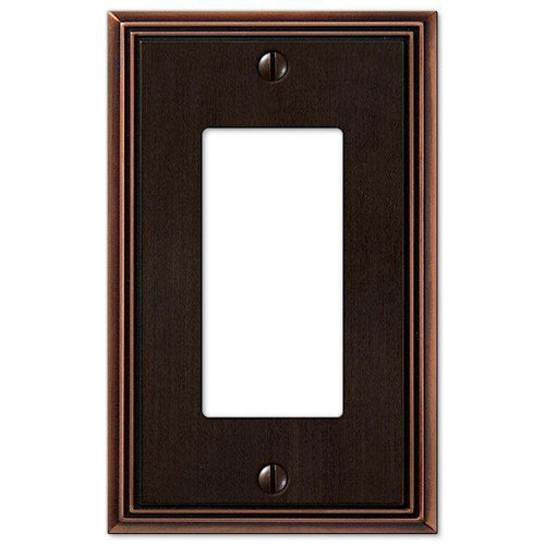 Metro Line Aged Bronze 1 Rocker (GFI) - Wallplatesonline.com