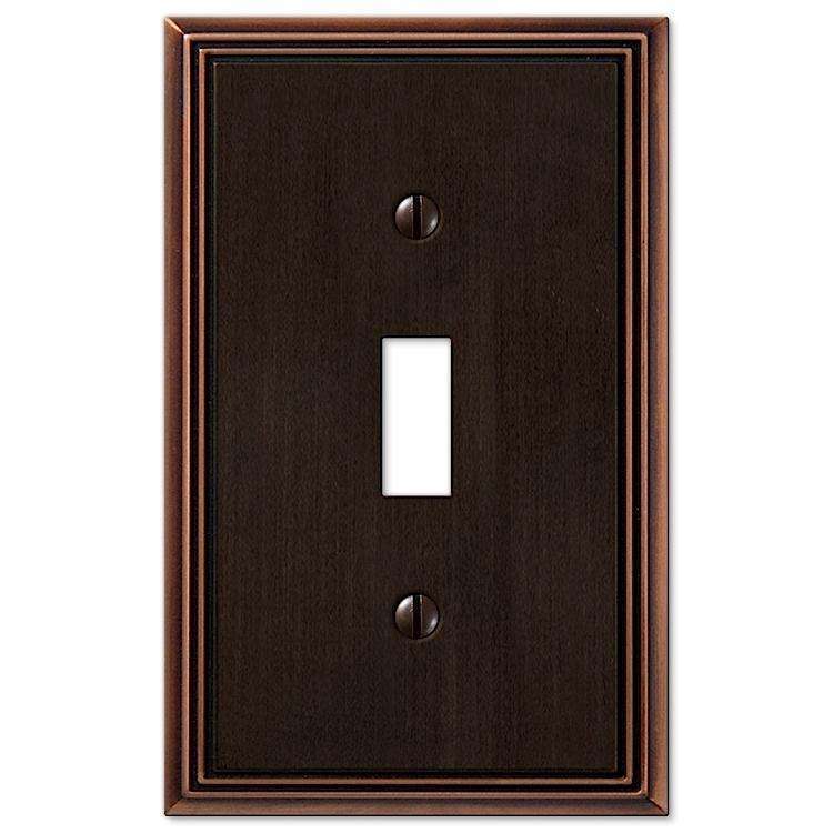Metro Line Aged Bronze Cover Plates