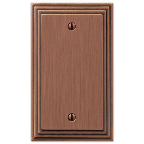 Steps Antique Copper 1 Blank - Wallplatesonline.com