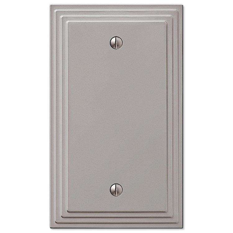 Steps Satin Nickel 1 Blank - Wallplatesonline.com