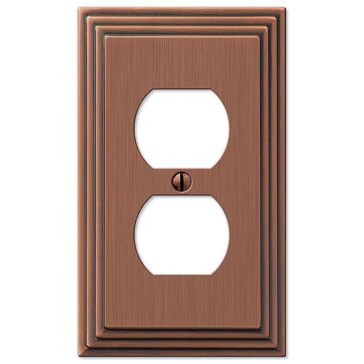 Steps Antique Copper 1 Duplex Outlet