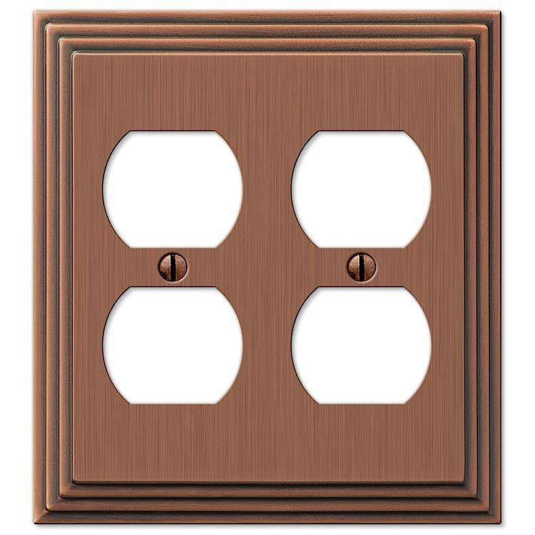 Steps Antique Copper 2 Duplex Outlet