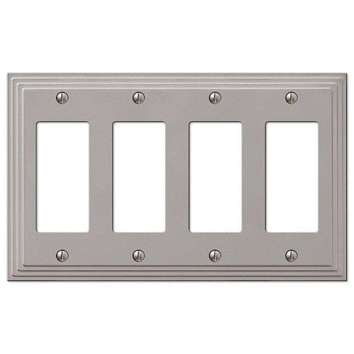 Steps Satin Nickel 4 Rocker (GFI) - Wallplatesonline.com