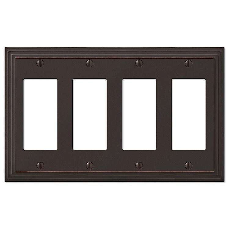 Steps Aged Bronze 4 Rocker (GFI) - Wallplatesonline.com