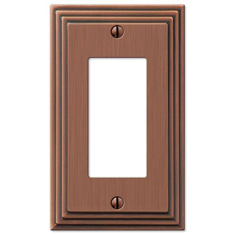 Steps Antique Copper 1 Rocker (GFI) - Wallplatesonline.com