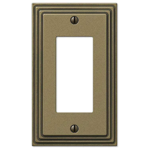 Steps Antique Brass 1 Rocker (GFI) - Wallplatesonline.com