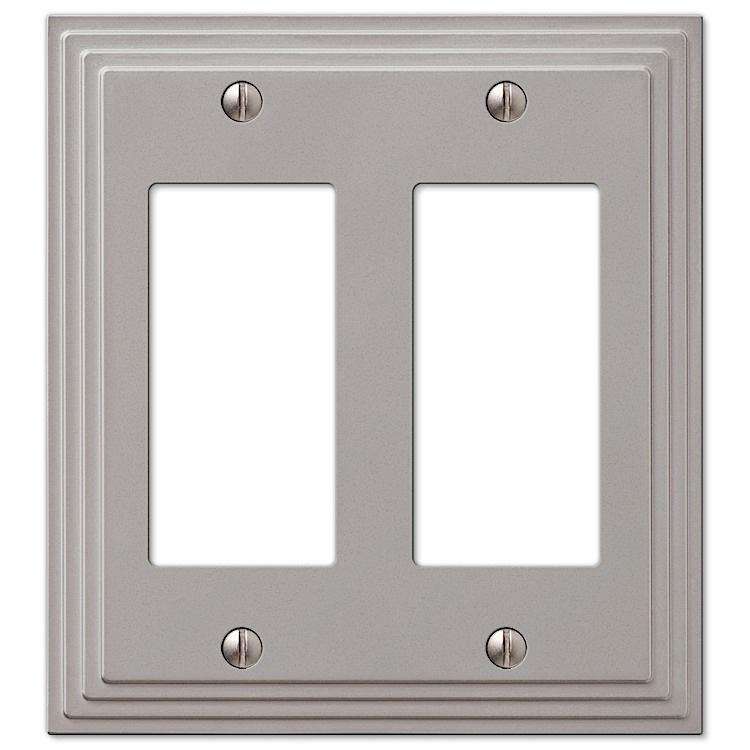 Steps Satin Nickel 2 Rocker (GFI) - Wallplatesonline.com