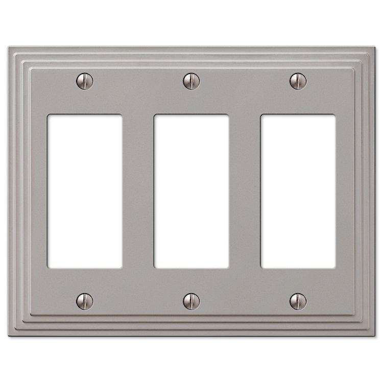 Steps Satin Nickel 3 Rocker (GFI) - Wallplatesonline.com