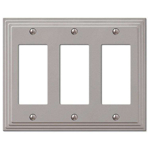 Steps Satin Nickel 3 Rocker (GFI) - Wallplatesonline.com