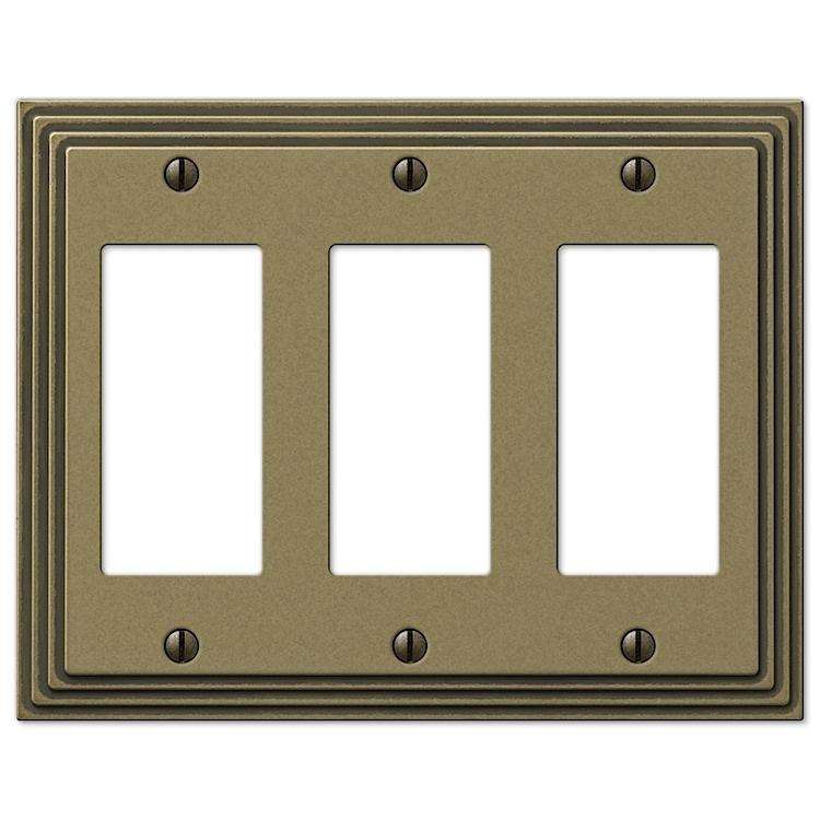 Steps Antique Brass 3 Rocker (GFI)