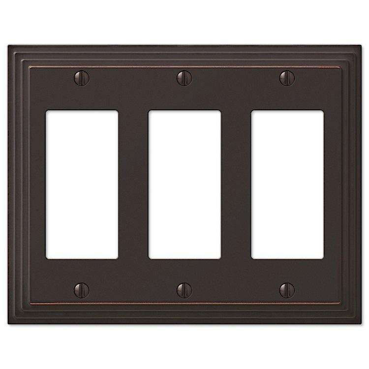 Steps Aged Bronze 3 Rocker (GFI) - Wallplatesonline.com