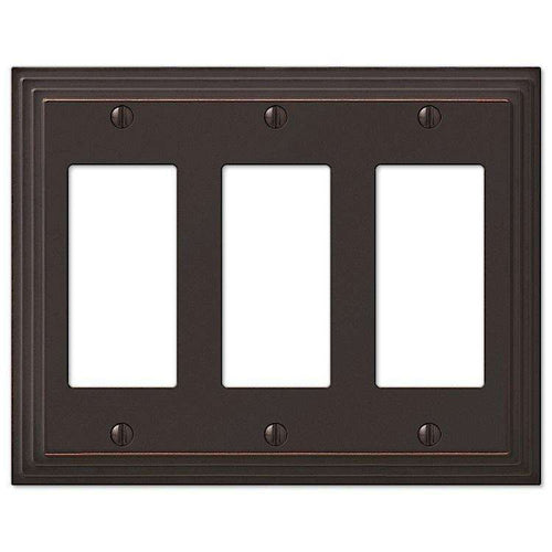 Steps Aged Bronze 3 Rocker (GFI) - Wallplatesonline.com
