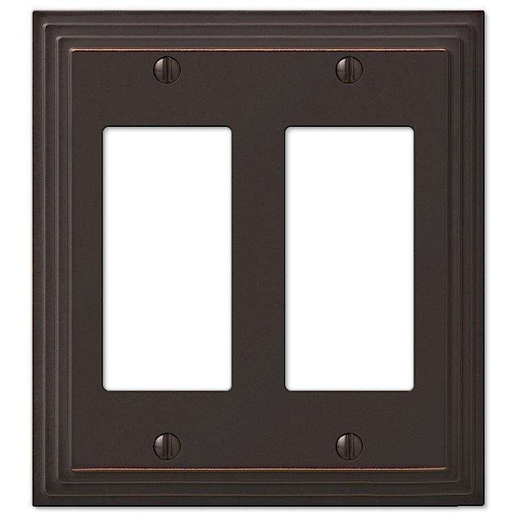 Steps Aged Bronze 2 Rocker (GFI) - Wallplatesonline.com