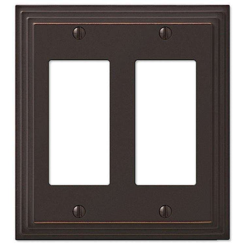 Steps Aged Bronze 2 Rocker (GFI) - Wallplatesonline.com