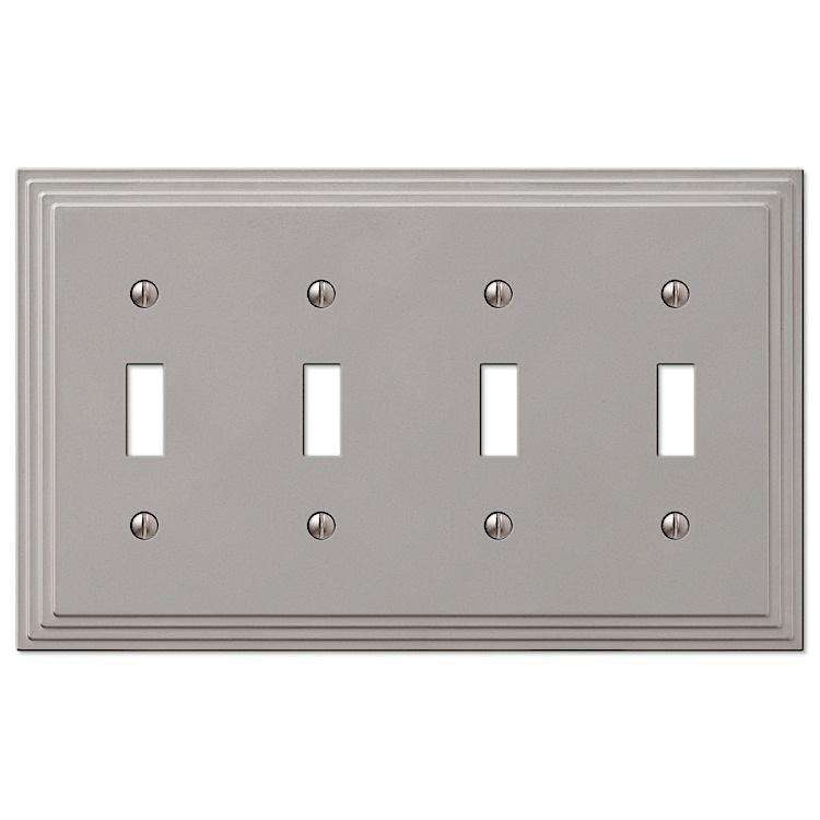 Steps Satin Nickel 4 Toggle - Wallplatesonline.com