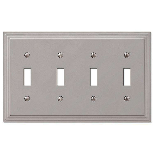 Steps Satin Nickel 4 Toggle - Wallplatesonline.com