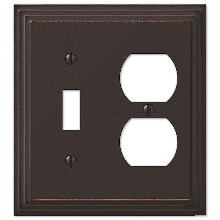 Steps Aged Bronze Toggle / Duplex Outlet
