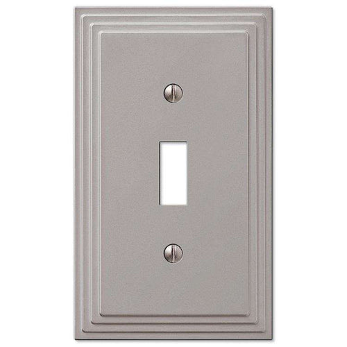 Steps Satin Nickel Cover Plates - Wallplatesonline.com