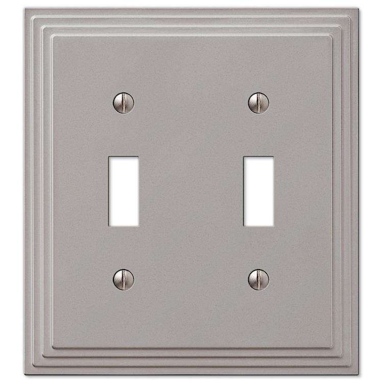 Steps Satin Nickel Double Toggle - Wallplatesonline.com