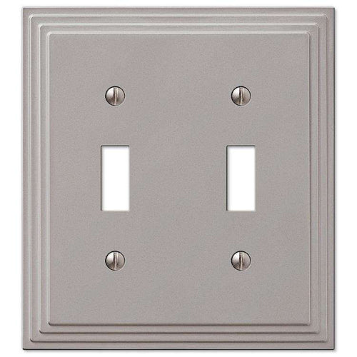 Steps Satin Nickel Double Toggle - Wallplatesonline.com