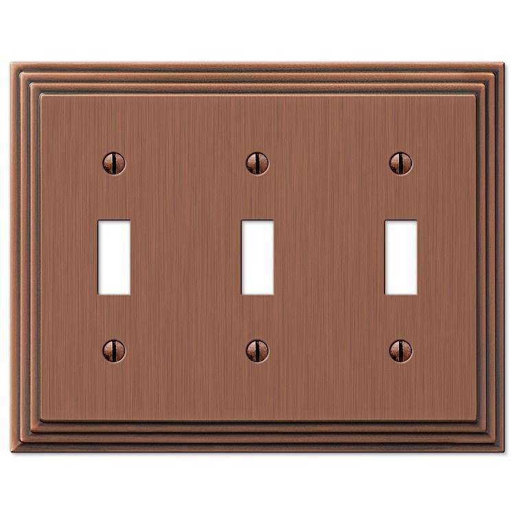 Steps Antique Copper Triple Toggle