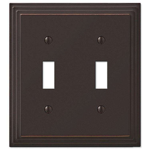 Steps Aged Bronze Double Toggle - Wallplatesonline.com