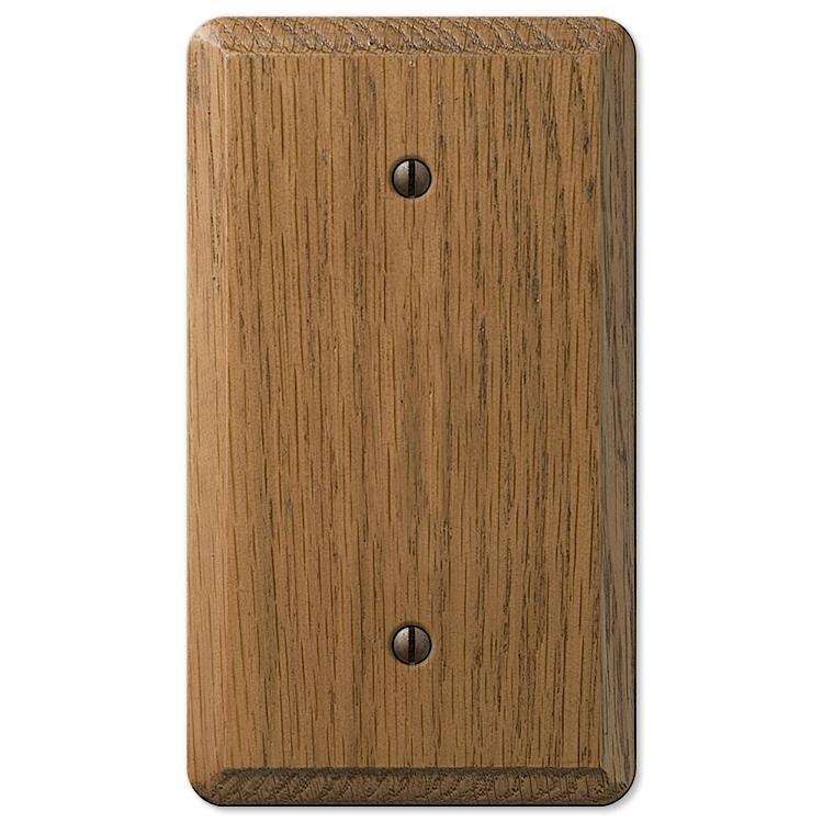 Contemporary Medium Oak 1 Blank - Wallplatesonline.com