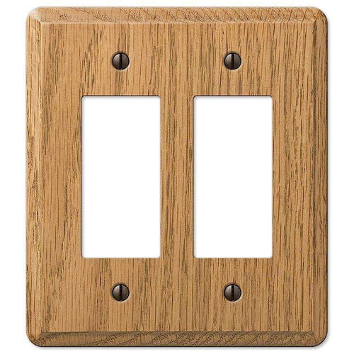 Contemporary Light Oak 2 Rocker (GFI) - Wallplatesonline.com