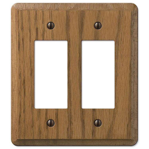 Contemporary Medium Oak 2 Rocker (GFI) - Wallplatesonline.com