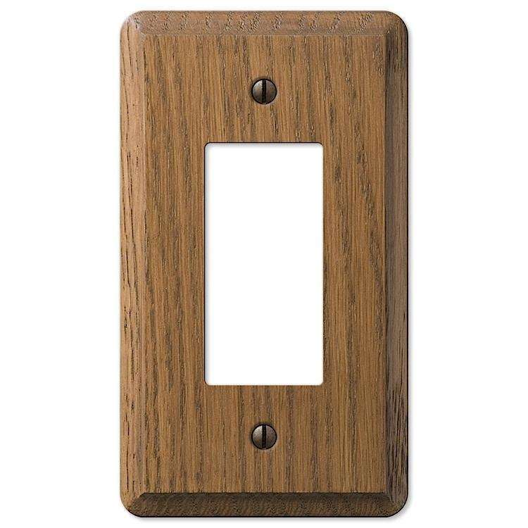 Contemporary Medium Oak 1 Rocker (GFI) - Wallplatesonline.com