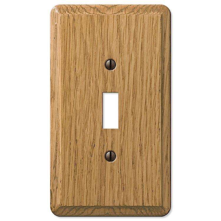 Contemporary Light Oak Cover Plates - Wallplatesonline.com