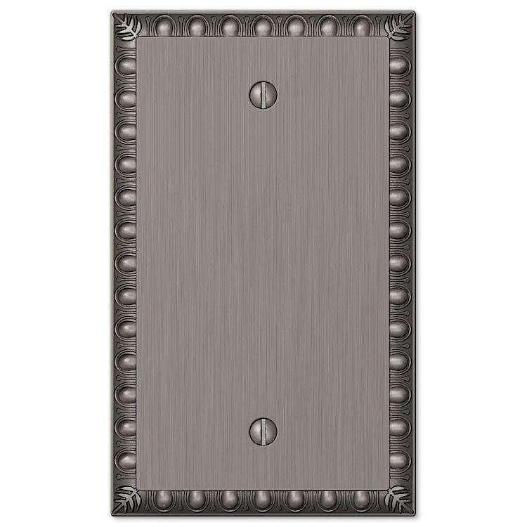 Egg & Dart Antique Nickel 1 Blank - Wallplatesonline.com