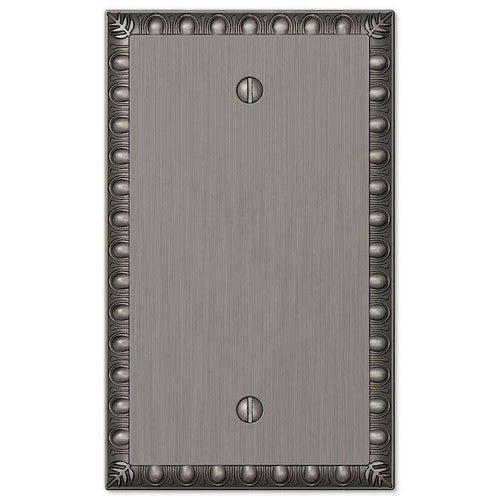 Egg & Dart Antique Nickel 1 Blank - Wallplatesonline.com