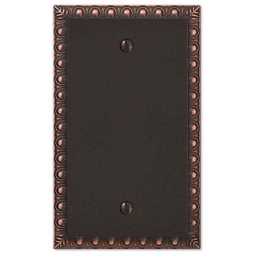 Egg & Dart Aged Bronze 1 Blank - Wallplatesonline.com