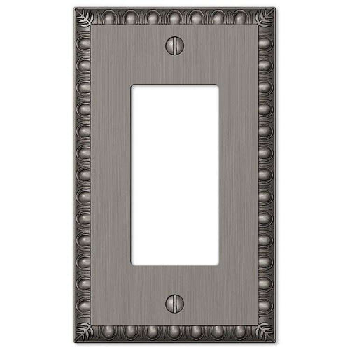 Egg & Dart Antique Nickel 1 Rocker (GFI) - Wallplatesonline.com